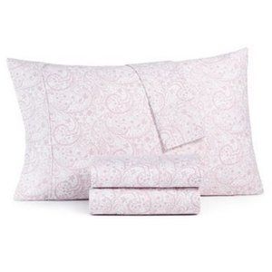 *SALE* Haven 350 Thread Count 4 Pc. Sheet Set, Queen - Dusty Rose Printed 5519